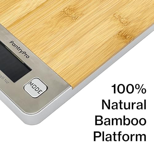 Natural bamboo platform digital kitchen scale — photo 3
