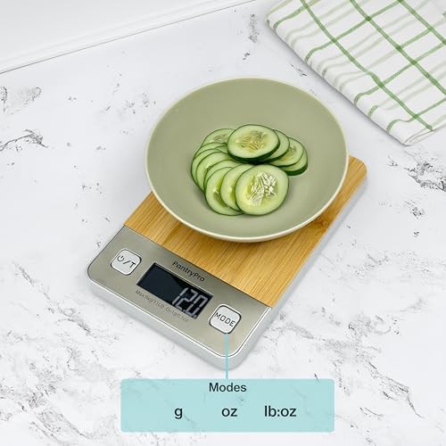 Natural bamboo platform digital kitchen scale — photo 5