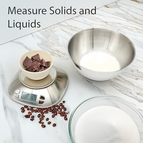 Stainless steel kitchen scale with bowl — photo 4