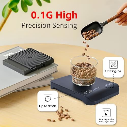 Multifunctional coffee scale with dual LCD display — photo 5