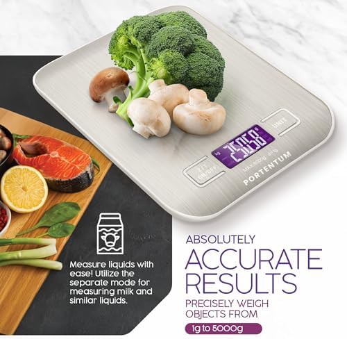 Large surface stainless steel digital kitchen scale — photo 3