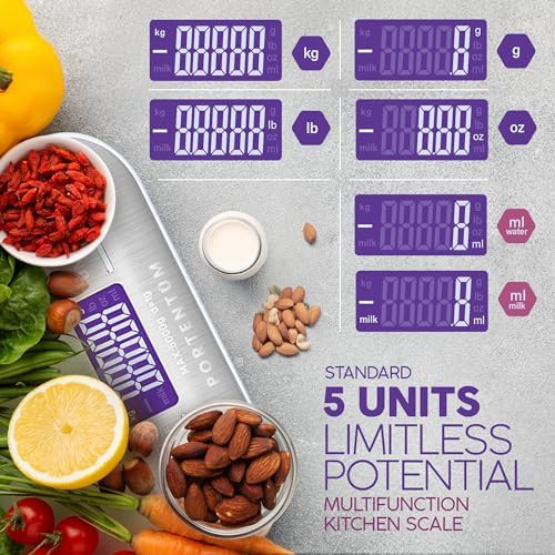 Large surface stainless steel digital kitchen scale — photo 5