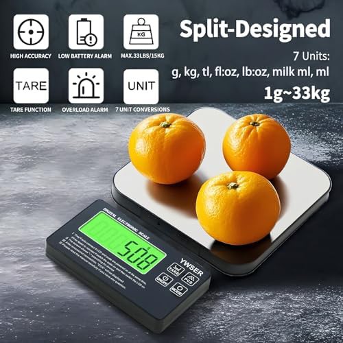 Split design 33 lb digital kitchen scale — photo 3