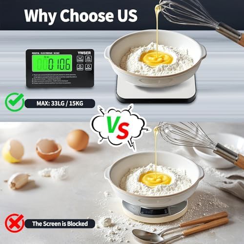 Split design 33 lb digital kitchen scale — photo 4