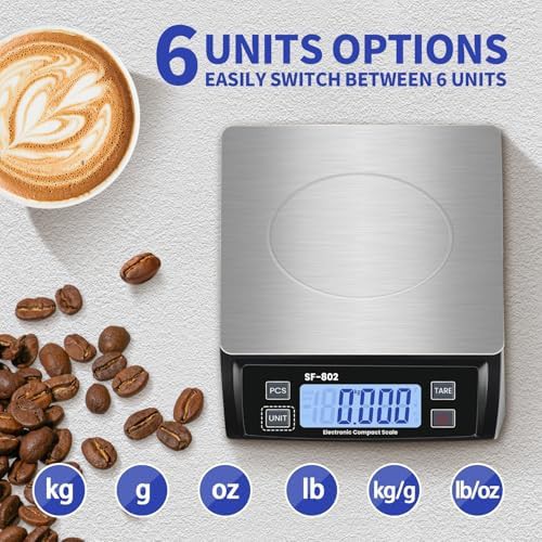 Large stainless black food scale with piece counting — photo 4