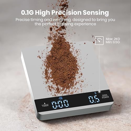 Silver Metal Mini Espresso Scale with Timer — photo 4