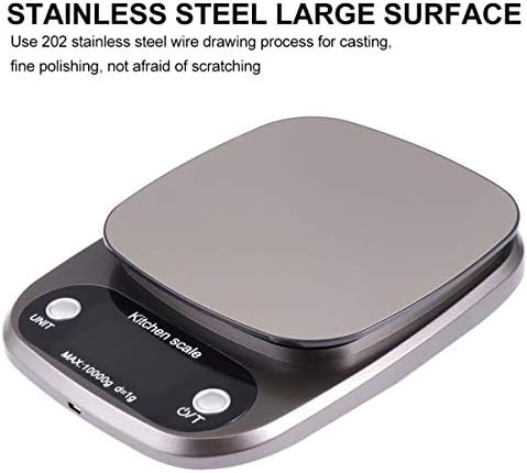 Rechargeable stainless steel kitchen scale in grey — photo 5
