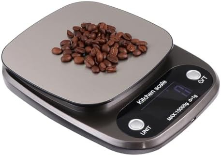 Grey rechargeable stainless steel kitchen scale