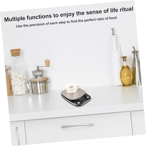 Grey rechargeable stainless steel kitchen scale — photo 4