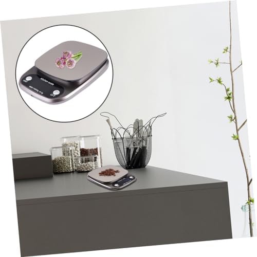 Grey rechargeable stainless steel kitchen scale — photo 5