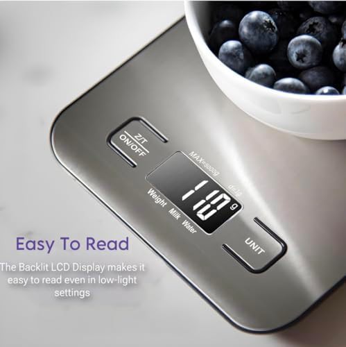 Stainless steel compact digital food scale — photo 5