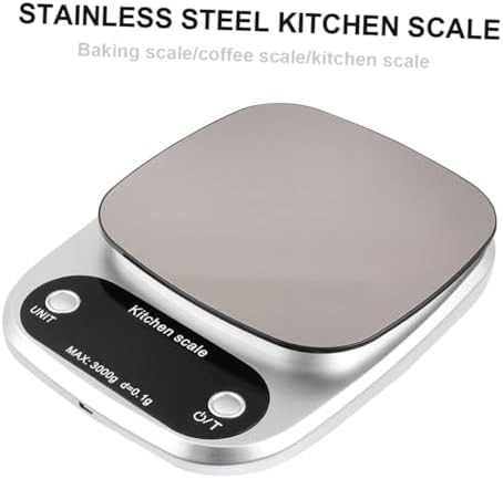 Rechargeable stainless steel scale with 0.1g precision — photo 3