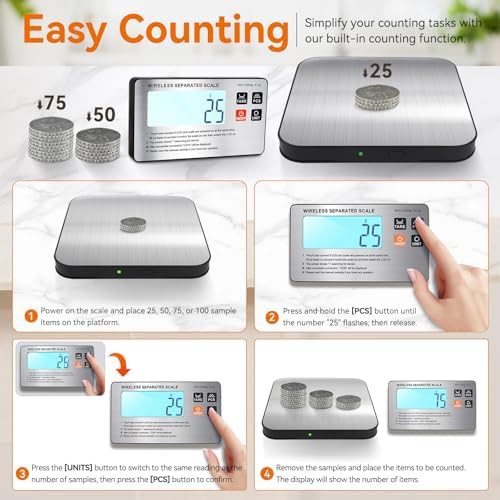 Wireless separated display digital baking scale — photo 5