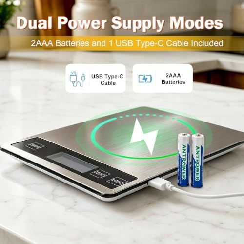 Rechargeable 33lb digital scale for baking — photo 4