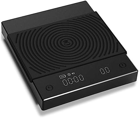 Black basic electronic coffee scale with timer