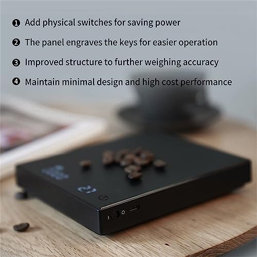 Black basic electronic coffee scale with timer — photo 5