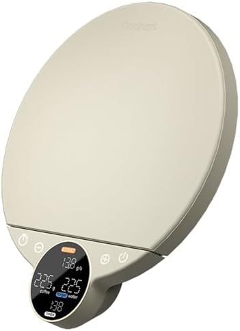 Vintage white balance digital coffee scale
