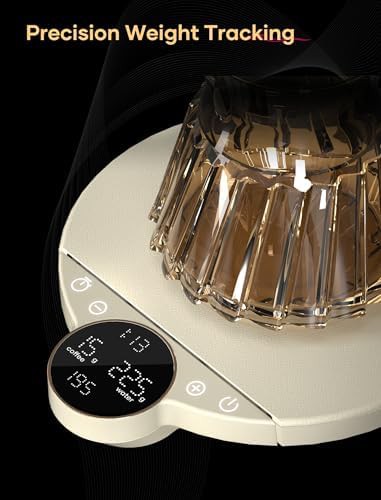 Vintage white balance digital coffee scale — photo 5