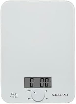 White glass scale for liquid and dry ingredients
