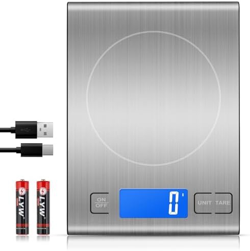 Blue rechargeable 304 stainless steel food scale