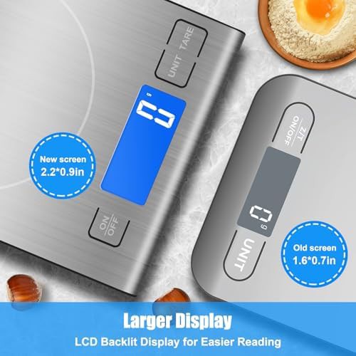 Blue rechargeable 304 stainless steel food scale — photo 5