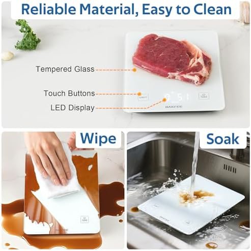 Bakfee waterproof glass kitchen food scale — photo 5