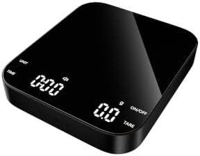 Rechargeable pour-over coffee scale with timer