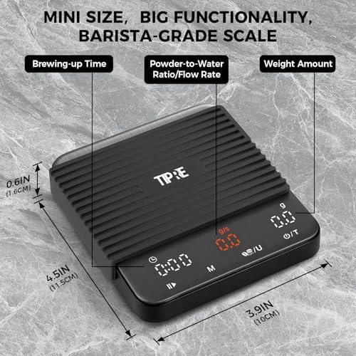Mini espresso scale with flow rate timer — photo 3
