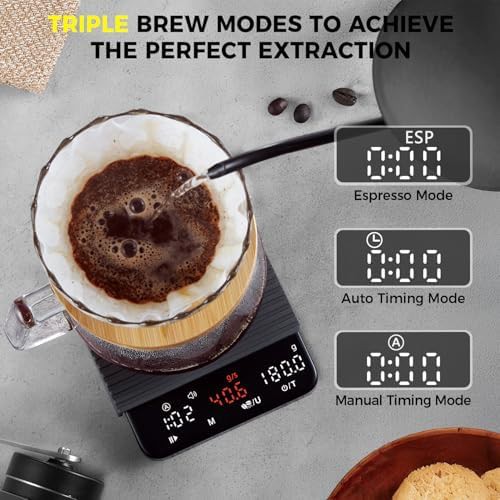 Mini espresso scale with flow rate timer — photo 4