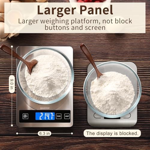 High capacity 33lb rechargeable black food scale — photo 3