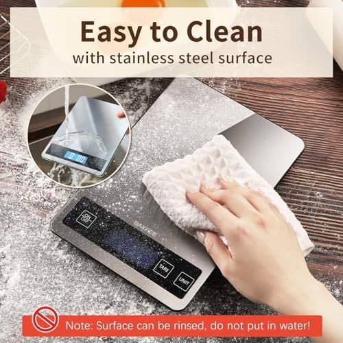 High capacity 33lb rechargeable black food scale — photo 5