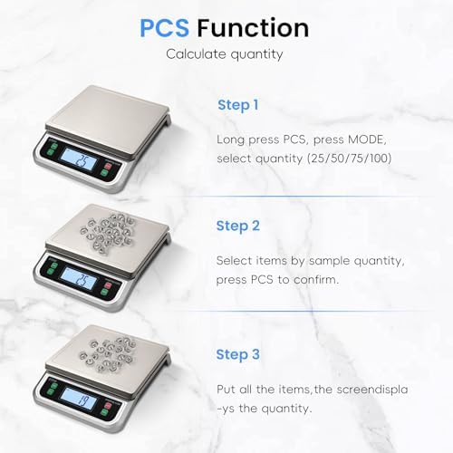 Digital 88 lb stainless steel counting scale — photo 5