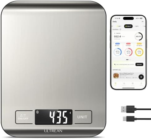 Rechargeable smart scale with LCD screen