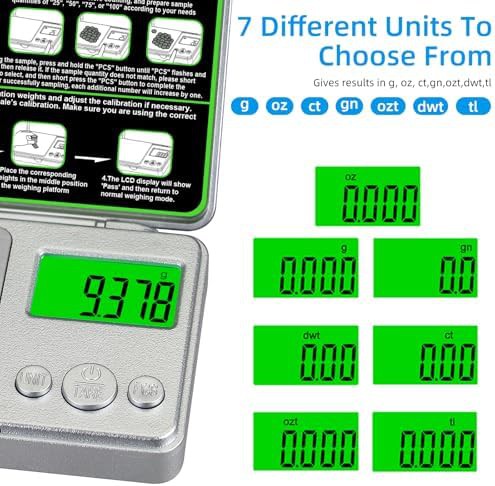 Milligram pocket digital coin scale silver — photo 5