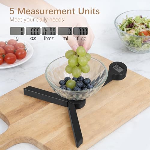 Folding black mini pocket food scale — photo 3