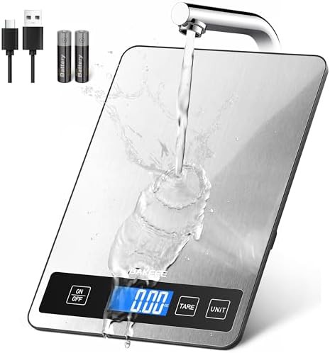 Rechargeable Black Stainless Steel Baking Scale