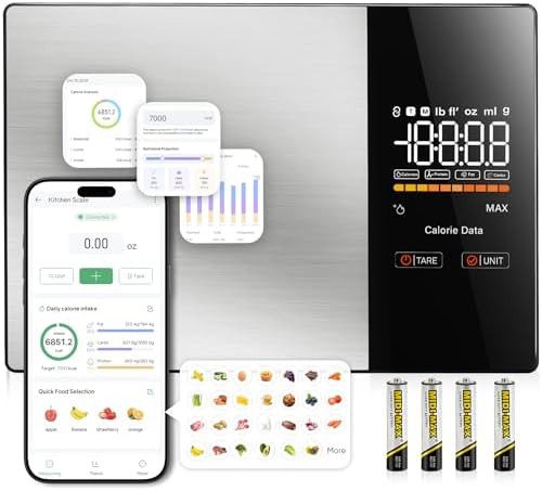 Nutritional calculator food scale for tracking