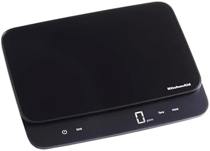High capacity black glass digital food scale