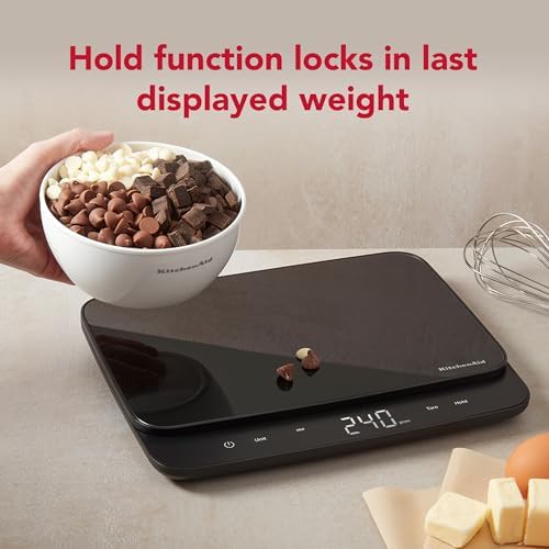 High capacity black glass digital food scale — photo 4