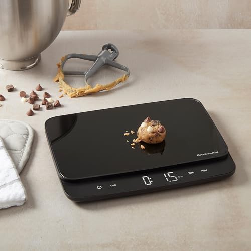 High capacity black glass digital food scale — photo 5