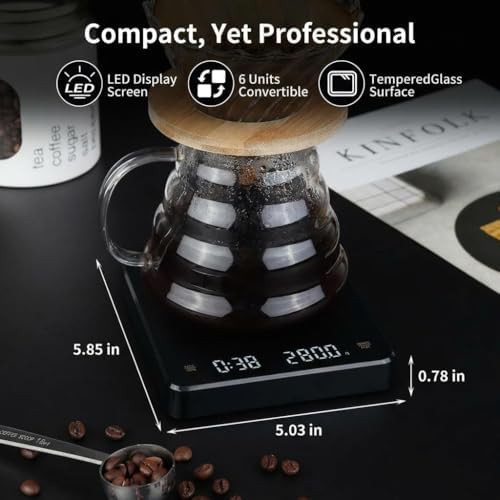 Rechargeable espresso scale with auto timer — photo 4