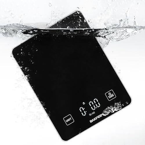 Bakfee waterproof kitchen food scale black