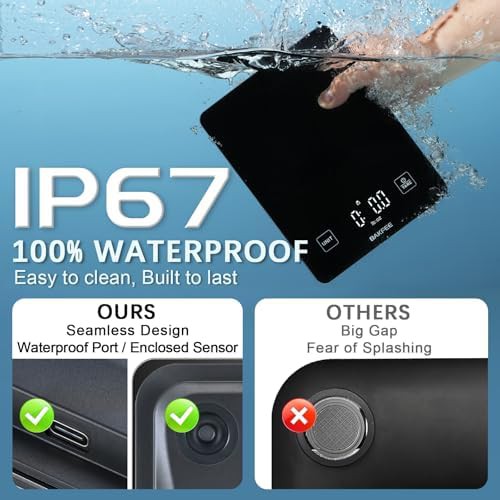 Bakfee waterproof kitchen food scale black — photo 3