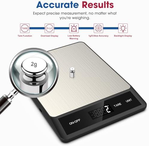 Compact digital kitchen scale with units — photo 4