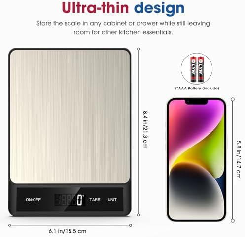 Compact digital kitchen scale with units — photo 5