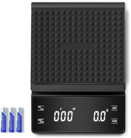 Espresso coffee scale with integrated timer