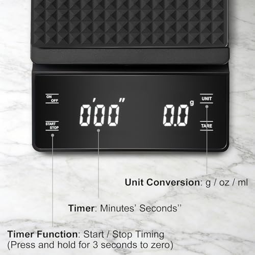 Espresso coffee scale with integrated timer — photo 3