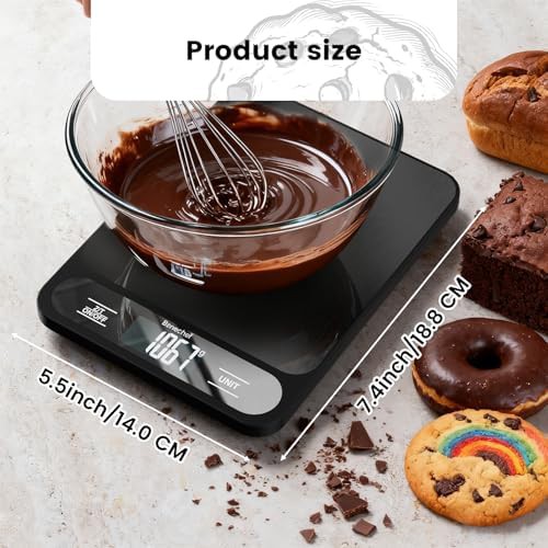 Ultra thin black digital food scale — photo 3