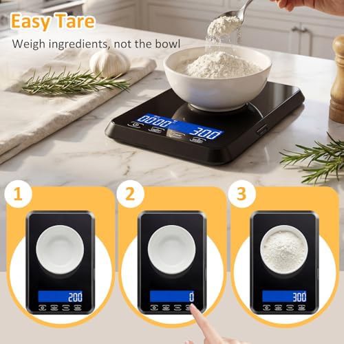 Rechargeable backlit digital food scale — photo 5
