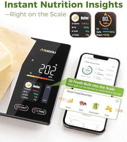 Smart food scale with nutrition calculator and color display — photo 3